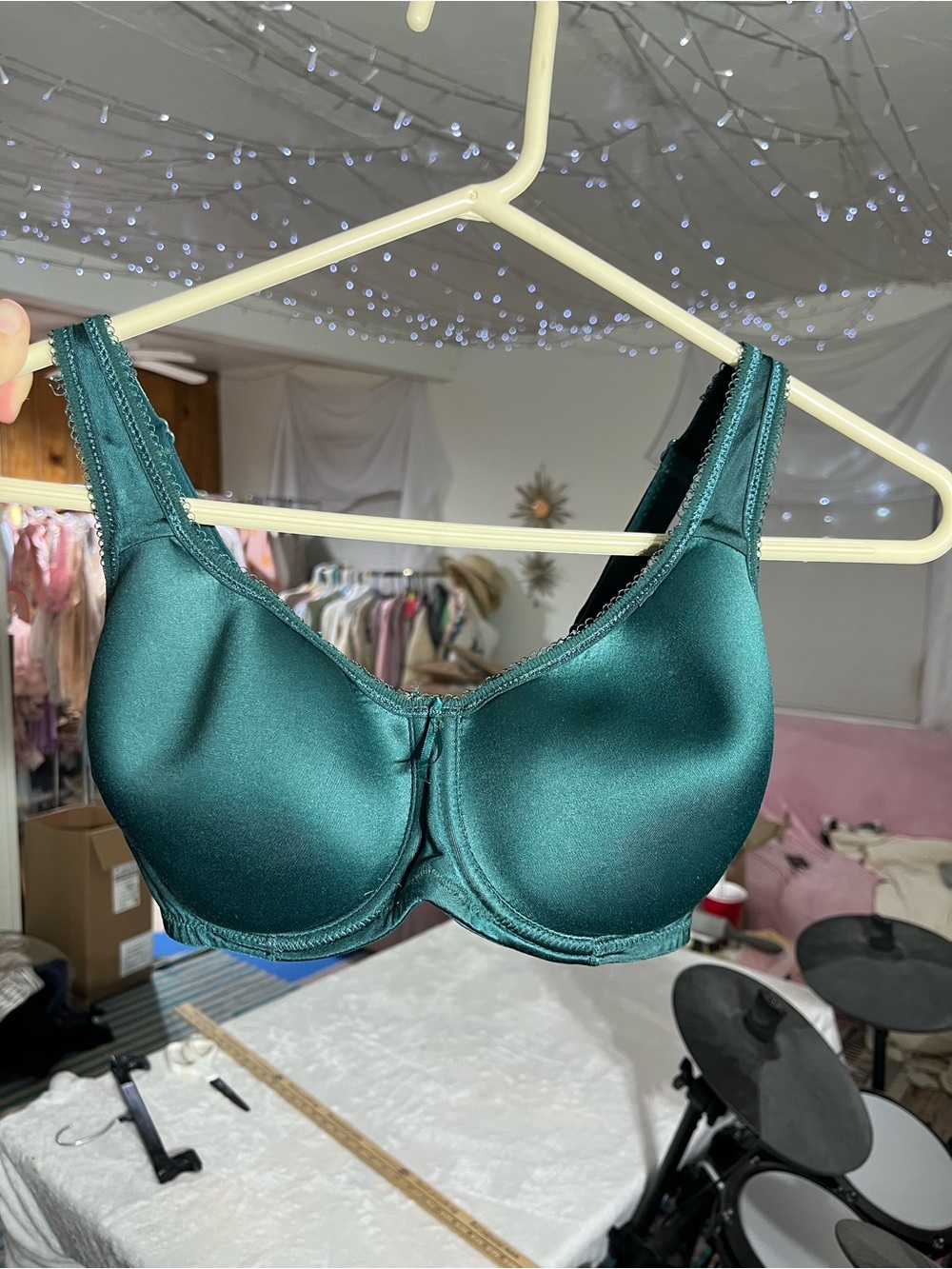 Wacoal Basic Beauty Spacer Underwire T-Shirt Bra Emerald Jade Green 853192 34DD